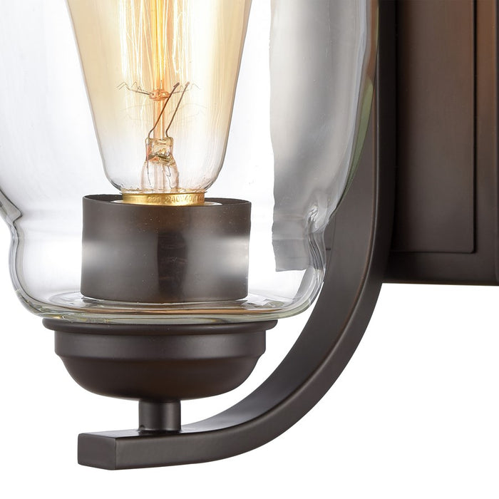 Atlas Lighting Calistoga 8''H 1Lt Sconce, Oil Rubbed Bronze/Clear