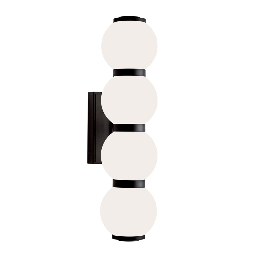 Atlas Lighting Celeste 24'' High Integrated LED Sconce, Black/White