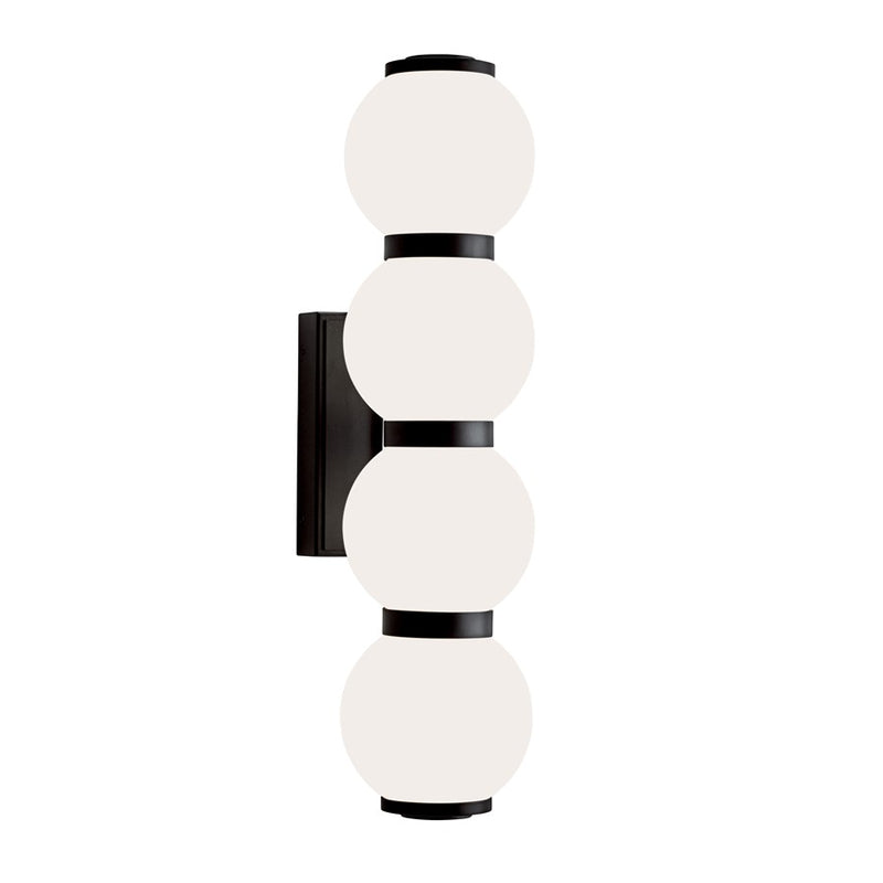 Atlas Lighting Celeste 24in Integrated LED Wall Sconce | Modern Matte Black and White Acrylic | Bathroom & Vanity | Model WL11043-BK