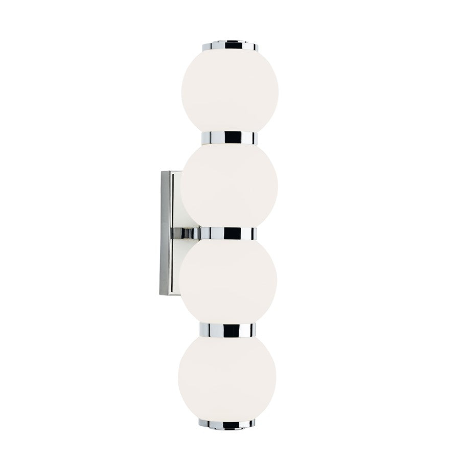 Atlas Lighting Celeste 24''H Integrated LED Sconce, Chrome/White