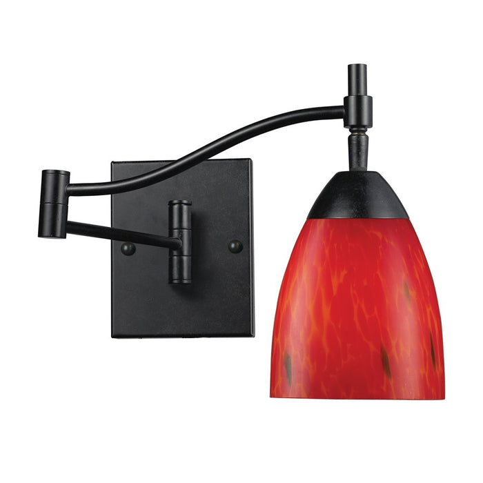 Atlas Lighting Celina 14'' High 1Lt Sconce, Dark Rust/Red