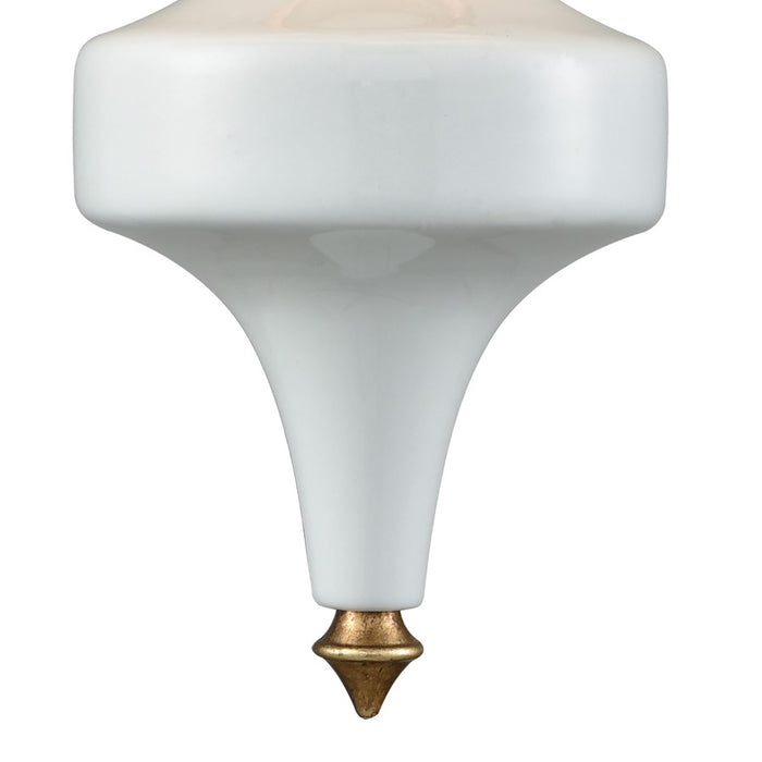 Atlas Lighting Ceramique 15'' High 1Lt Sconce, Gold Leaf/White