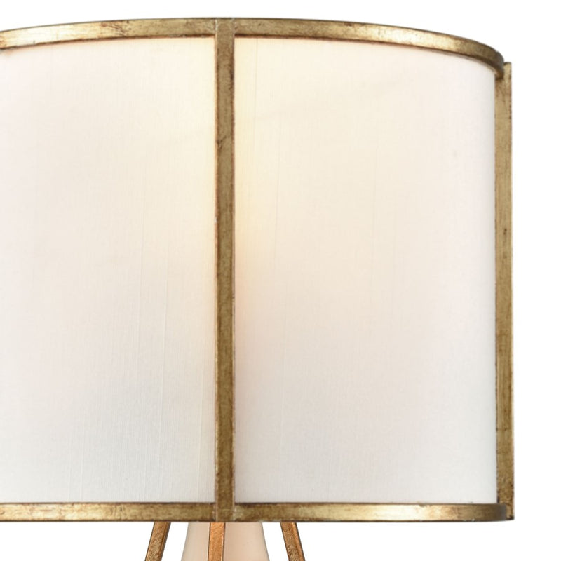Atlas Lighting Ceramique 15'' High 1Lt Sconce, Gold Leaf/White