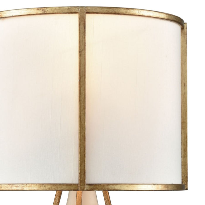 Atlas Lighting Ceramique 15'' High 1Lt Sconce, Gold Leaf/White