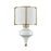 Atlas Lighting Ceramique 15'' High 1Lt Sconce, Gold Leaf/White