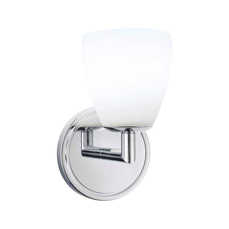 Atlas Lighting Chancellor 7.5'' High LED Sconce, Chrome/Opal