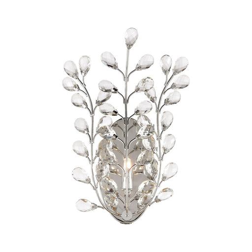 Atlas Lighting Crystique 14''H 1Lt Sconce, Polished Chrome/Clear
