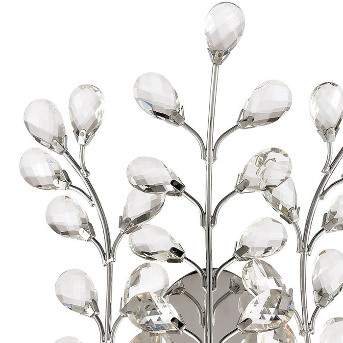 Atlas Lighting Crystique 14''H 1Lt Sconce, Polished Chrome/Clear