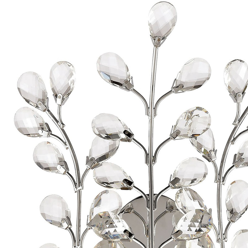 Atlas Lighting Crystique 1-Light Wall Sconce | Traditional Polished Chrome and Clear Crystal | Living Room & Entryway Accent Light | Model WL11057-CH