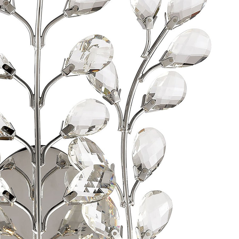 Atlas Lighting Crystique 14''H 1Lt Sconce, Polished Chrome/Clear