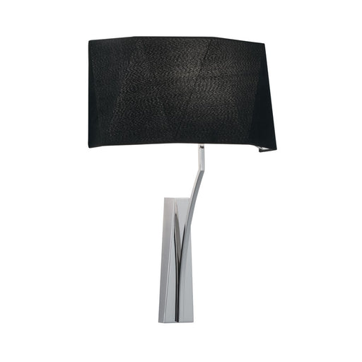 Atlas Lighting Diamond 21'' High 1Lt Sconce, Polished Nickel/Black