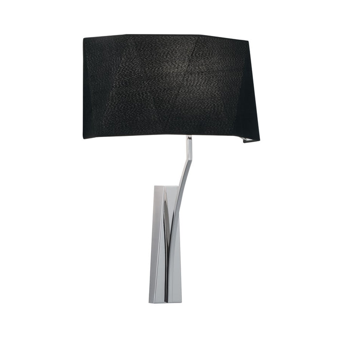 Atlas Lighting Diamond 21'' High 1Lt Sconce, Polished Nickel/Black