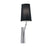 Atlas Lighting Diamond 22'' High 1Lt Sconce, Polished Nickel/Black