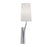 Atlas Lighting Diamond 22'' High 1Lt Sconce, Polished Nickel/White