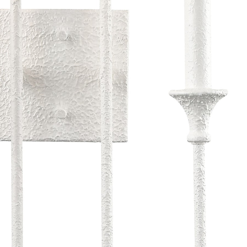 Atlas Lighting Edward 33in 4-Light Wall Sconce | Transitional Matte White Metal Candlestick | Bedroom & Hallway Accent Light | Model WL11065-WH