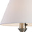 Atlas Lighting Elysburg 17'' High 1Lt Sconce, Satin Nickel/White