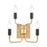 Atlas Lighting Epping Avenue 10'' High 4Lt Sconce, Aged Brass