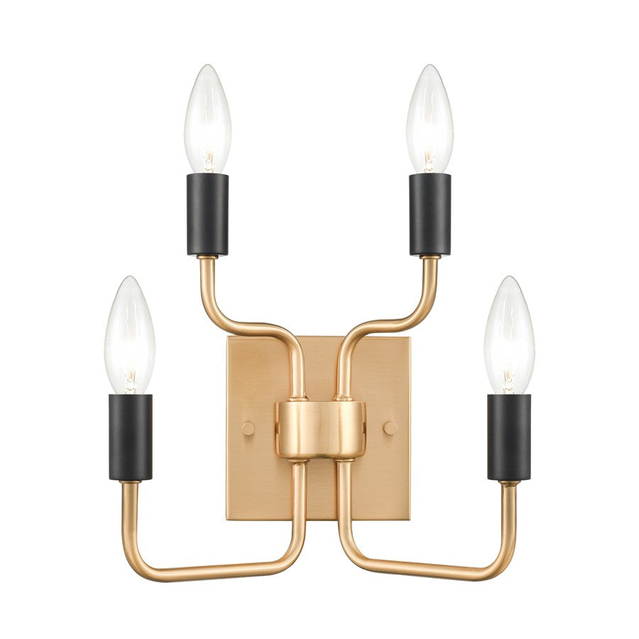 Atlas Lighting Epping Avenue 10'' High 4Lt Sconce, Aged Brass