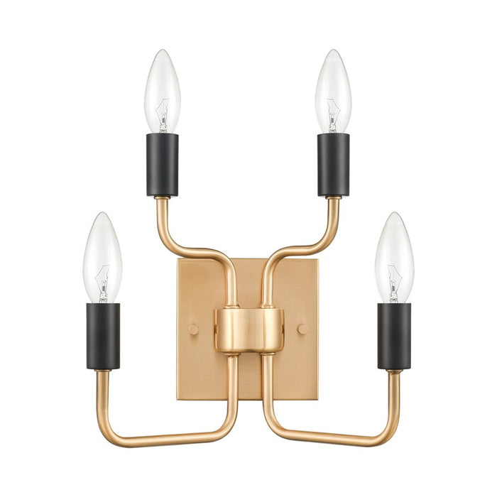 Atlas Lighting Epping Avenue 10'' High 4Lt Sconce, Aged Brass