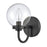 Atlas Lighting Fairbanks 8.5'' High 1Lt Sconce, Black/Clear/Clear
