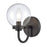 Atlas Lighting Fairbanks 8.5'' High 1Lt Sconce, Black/Clear/Clear