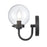 Atlas Lighting Fairbanks 8.5'' High 1Lt Sconce, Black/Clear/Clear