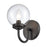 Atlas Lighting Fairbanks 8.5'' High 1Lt Sconce, Black/Clear/Clear
