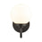 Atlas Lighting Fairbanks 8.5'' High 1Lt Sconce, Black/Opal/White