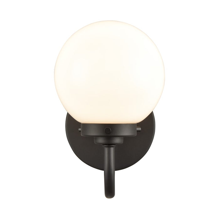 Atlas Lighting Fairbanks 8.5'' High 1Lt Sconce, Black/Opal/White