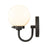 Atlas Lighting Fairbanks 8.5'' High 1Lt Sconce, Black/Opal/White