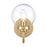 Atlas Lighting Fairbanks 8.5'' High 1Lt Sconce, Gold/Clear/Clear