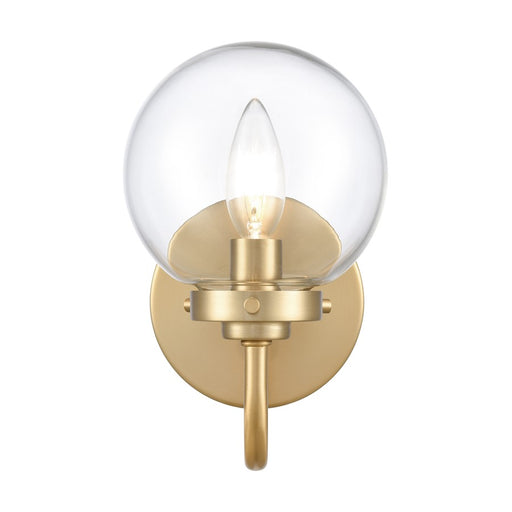 Atlas Lighting Fairbanks 8.5'' High 1Lt Sconce, Gold/Clear/Clear
