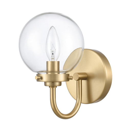 Atlas Lighting Fairbanks 8.5'' High 1Lt Sconce, Gold/Clear/Clear