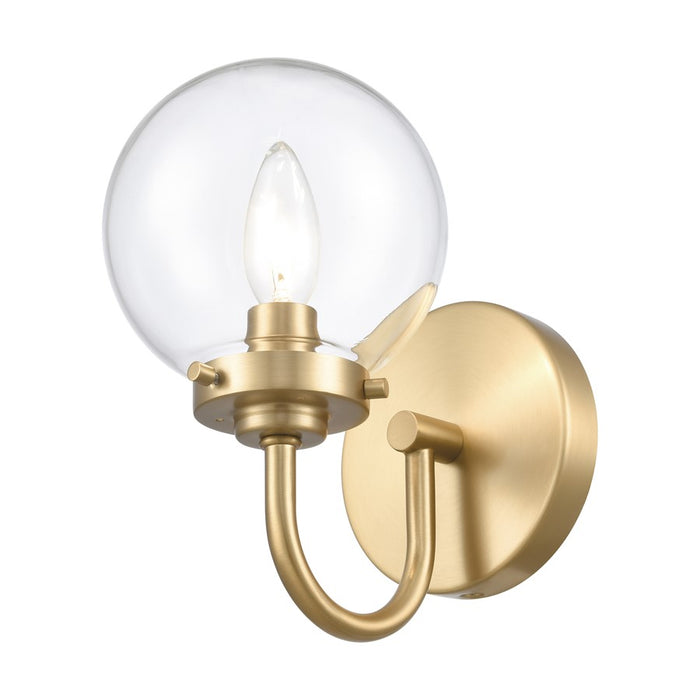 Atlas Lighting Fairbanks 8.5'' High 1Lt Sconce, Gold/Clear/Clear