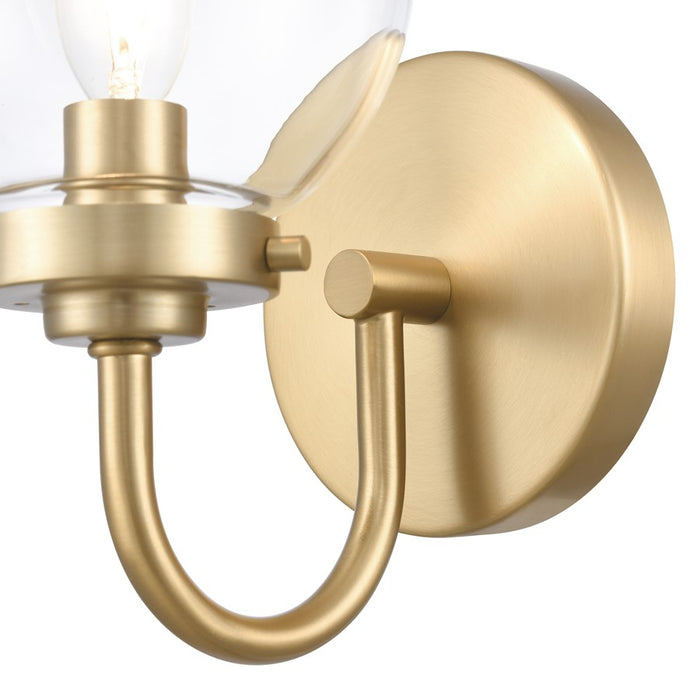 Atlas Lighting Fairbanks 8.5'' High 1Lt Sconce, Gold/Clear/Clear