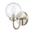 Atlas Lighting Fairbanks 8.5'' High 1Lt Sconce, Nickel/Clear/Clear