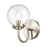 Atlas Lighting Fairbanks 8.5'' High 1Lt Sconce, Nickel/Clear/Clear