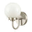 Atlas Lighting Fairbanks 8.5'' High 1Lt Sconce, Nickel/Opal/White