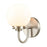 Atlas Lighting Fairbanks 8.5'' High 1Lt Sconce, Nickel/Opal/White
