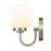 Atlas Lighting Fairbanks 8.5'' High 1Lt Sconce, Nickel/Opal/White