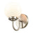 Atlas Lighting Fairbanks 8.5'' High 1Lt Sconce, Nickel/Opal/White