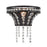 Atlas Lighting Fantania 9'' High 1Lt Sconce, Matte Black/Clear