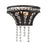 Atlas Lighting Fantania 9'' High 1Lt Sconce, Matte Black/Clear