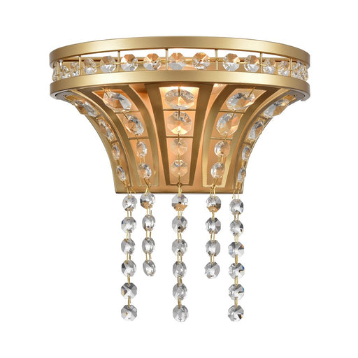 Atlas Lighting Fantania 9'' High 1Lt Sconce, Champagne Gold/Clear