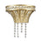 Atlas Lighting Fantania 9'' High 1Lt Sconce, Champagne Gold/Clear