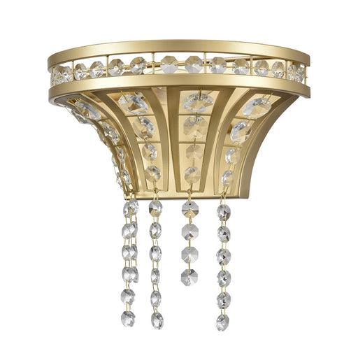 Atlas Lighting Fantania 9'' High 1Lt Sconce, Champagne Gold/Clear
