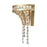 Atlas Lighting Fantania 9'' High 1Lt Sconce, Champagne Gold/Clear