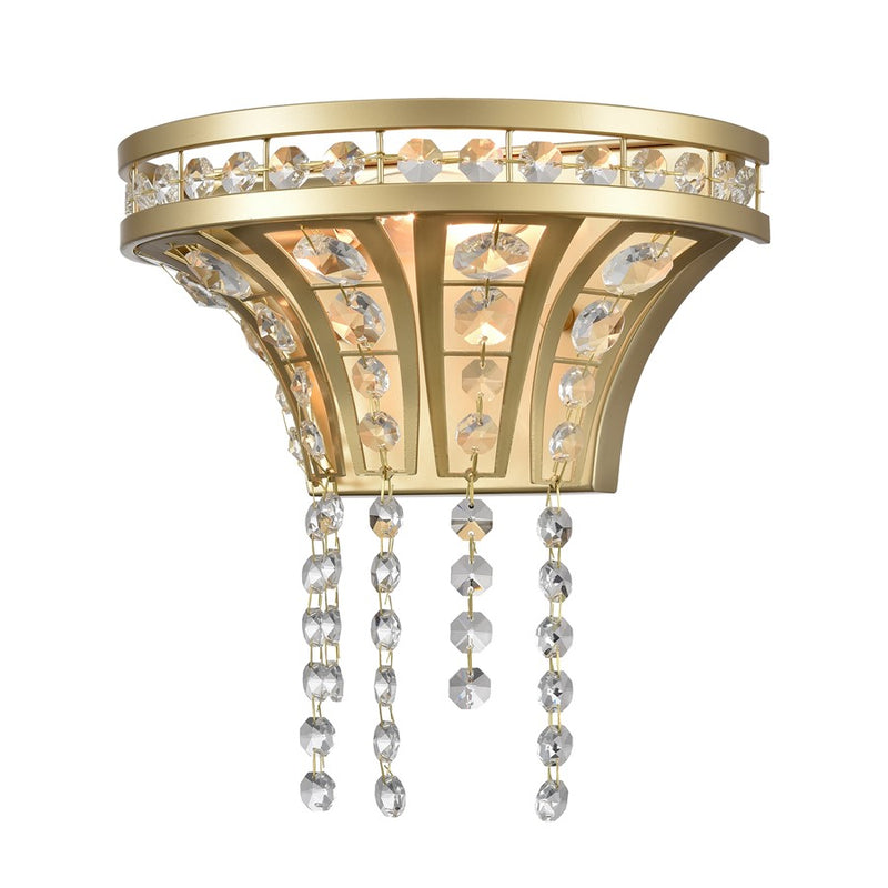 Atlas Lighting Fantania 9'' High 1Lt Sconce, Champagne Gold/Clear