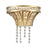 Atlas Lighting Fantania 9'' High 1Lt Sconce, Champagne Gold/Clear