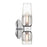 Atlas Lighting Flame 14'' High 2Lt Sconce, Chrome/Clear